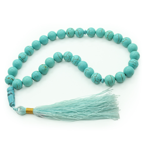 четки из зелёной бирюзы