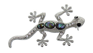 Брошь ящерица