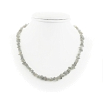 Лабрадор, "Россыпь", галька разноразмерная, бусы 45..50см