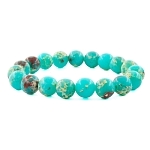 Варисцит зеленый (США), 10мм, браслет "Классика" длиной 17см