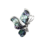 Брошь "Бабочка" перламутр гелиотис