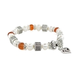 Браслет "Фантазия-2" жемчуг сердолик, длина 17см