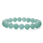 Амазонит прозрачный (Перу) 10мм, браслет "Классика", длина 17см
