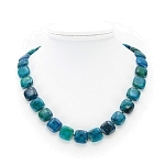 Хризоколла квадрат 15мм бусы крт 48см