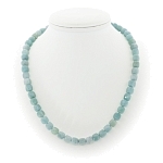 Амазонит, кубики гранёные 5мм "Текта", бусы длиной 48см
