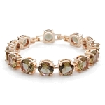 Султанит, браслет "Католина", покрытие под золото, длина 16,5см