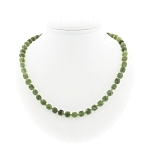 Нефрит, кубики гранёные 7мм, "Текта"  бусы длиной 46см