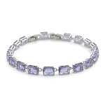 Александрит, браслет "Джуди", покрытие родий, длина 17,5см