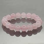 Кварц розовый 10мм, браслет "Классика" длина 16см