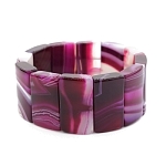 Браслет "Элиза" из розового агата прямоугольный 18х30мм