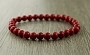 Коралл красный (имитация) 6мм, браслет "Классика" 17см