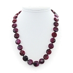 Турмалин (имитация) 14мм, плоские круглые бусины, бусы 47см