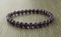 Аметист темный 6мм, браслет "Классика" длина 18см