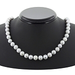 Бусы серый жемчуг, очень ровный 9мм класс А, длина 50см