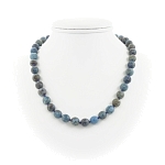 Хризоколла, круглые граненые 10мм бусы, короткие 50см