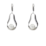 Серьги "Грушка" майорка белая