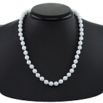 Агат белый (кальцит), круглые граненые 8мм, бусы 46см