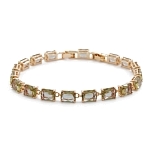 Султанит, браслет "Джуди", покрытие под золото, длина 17.5+3см