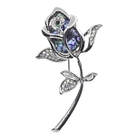 Брошь-подвеска "Роза" со вставкой из гелиотиса и ювелирного сплава