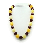 Бусы янтарь mix (имитация), круглые 18мм, средние 56см