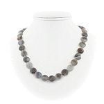 Бусы агат бразильский, плоские круглые 12мм, длина бус 49см