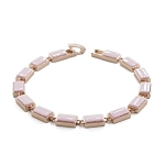 Браслет "Канти" из розовой керамики покрытие под золото