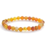 Агат оранжевый 6мм браслет "Классика" 6мм